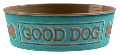 Tarhong voerbak good dog | melamine turquoise 17x17x6 cm 950 ml