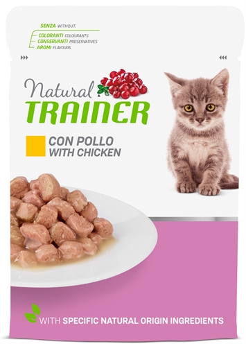 Natural trainer cat kitten/ junior pouch kippen | 12x85 gr