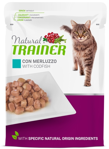 Natural trainer cat sterilised codfish pouch