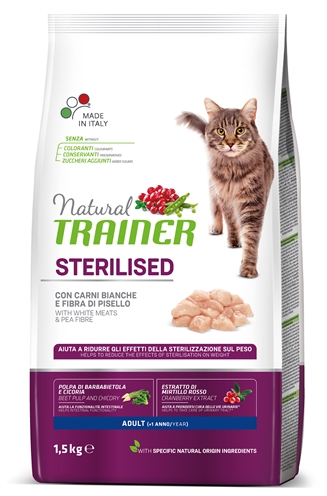Zzznatural trainer cat sterilised white meat
