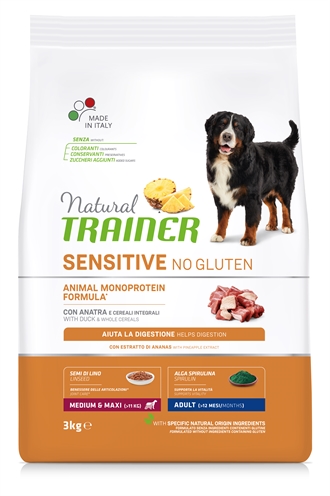 Natural trainer dog adult medium / maxi sensitive duck glutenvrij