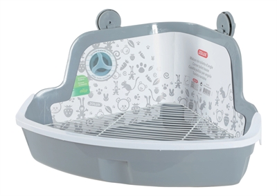 Zolux hoektoilet knaagdier grijs | 41,5x31x20,5 cm
