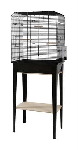 Zolux vogelkooi chic loft zwart | 134x53,5x33,5 cm