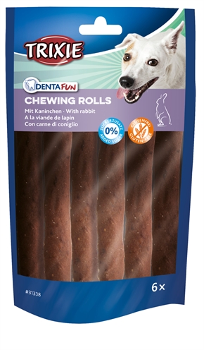 Trixie denta fun rabbit chewing rolls | 12 cm 6 st 70 gr
