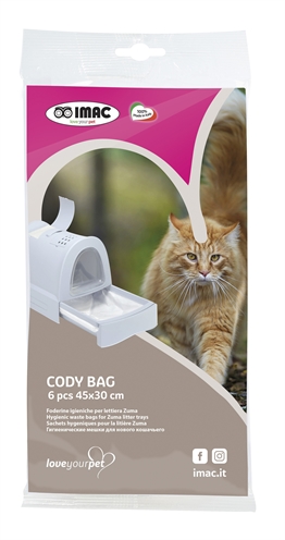 Imac kattenbakzak cody 45x30 cm | 6 st voor kattenbak zuma