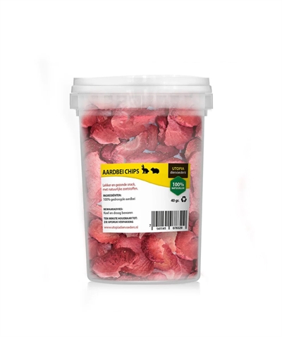 Utopia aardbei chips | 50 gr
