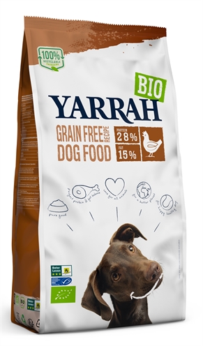 Yarrah biologische brokken graanvrij kip/vis 2 kg | hondenvoer