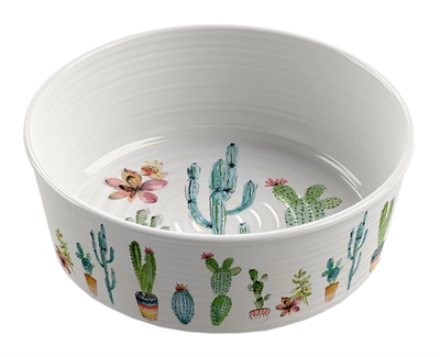 Tarhong voerbak hond cactus print 2 melamine