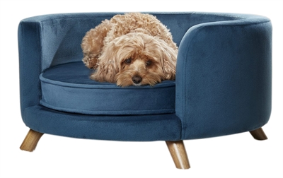 Enchanted hondenmand / sofa rosie peacock blauw
