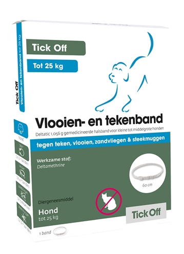 Emax tick off tekenband 60 cm | kleine tot middelgrote hond