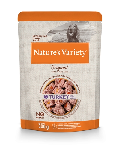 Natures variety pouch turkey no grain 300 gr | adult medium/maxi