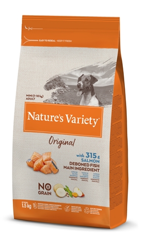 Natures variety original adult mini salmon no grain | 1,5 kg