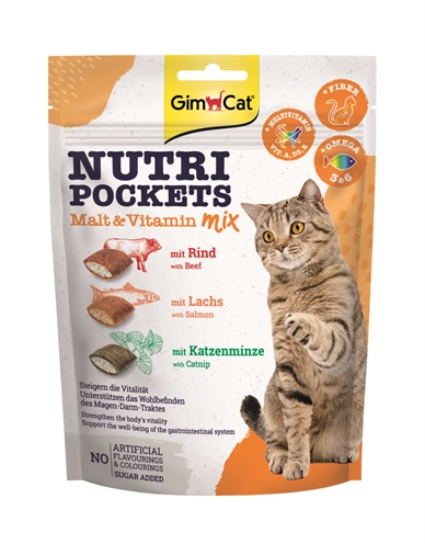 Gimcat nutri pockets malt-vitaminemix | 150 gr