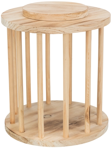 Trixie hooiruif rol met deksel gevlamd hout | 23x20x20 cm