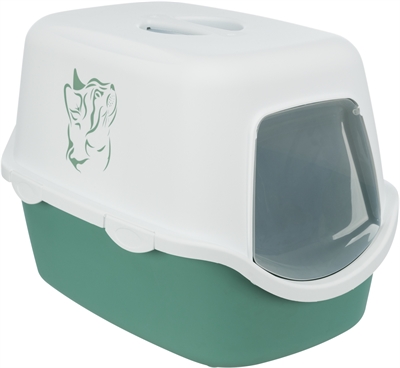 Trixie kattenbak vico met print groen / wit