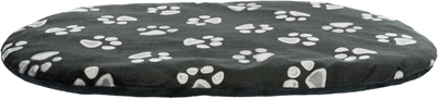 Trixie hondenkussen jimmy ovaal | 115x72 cm zwart met pootprint