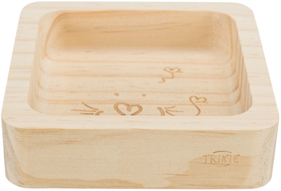 Trixie voerbak hout cavia/chinchilla | 11x11 cm, 190 ml, 4 st