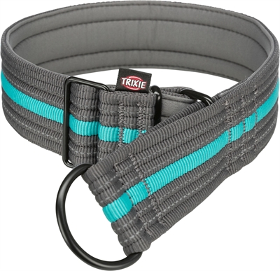 Trixie halsband hond fusion half-slip | grafiet grijs / oceaan blauw 48-58x5 cm