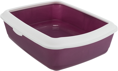 Trixie kattenbak classic bes paars / wit