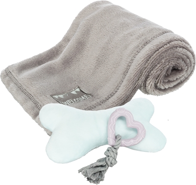 Trixie puppy set | fleece deken en speelgoed voor junior honden