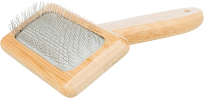Trixie slickerborstel bamboe 15x9 cm | dierendrogerhout