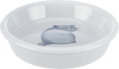 Trixie voerbak waterbak boze kat grijs | 13 cm 250 ml