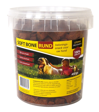 Utopia diertotaal soft bones rund | 450 gr