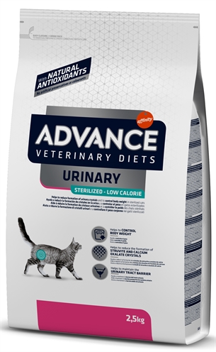 Advance veterinary diet cat urinary sterilized 2,5 kg | minder calorieën