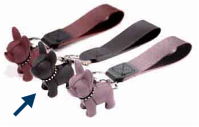 Croci sleutelhanger bulldog zwart