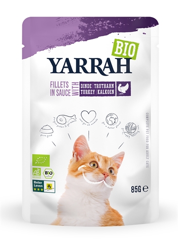 Yarrah biologische filets met kalkoen in saus | 14x85 gr