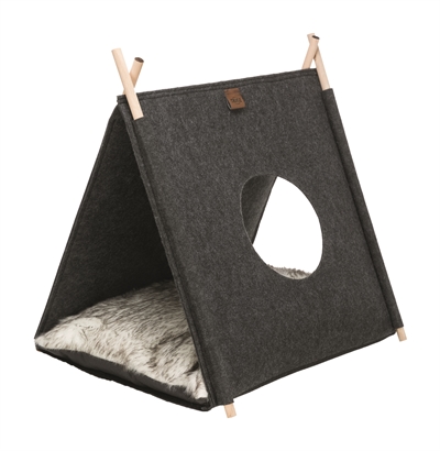 Trixie kattenmand tent elfie | vilt antraciet 50x46x52 cm