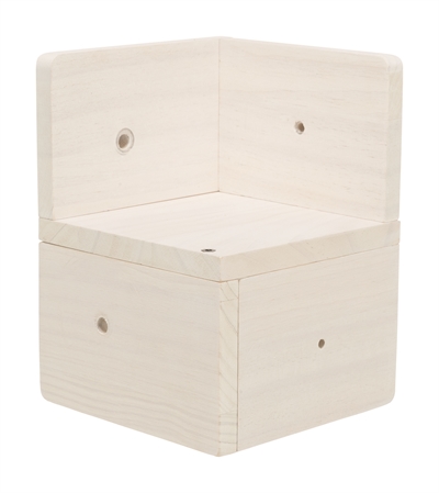 Trixie muurelement 3 hoek witte 16x16x21 cm | voor muurlandschap