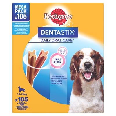 Pedigree dentastix medium actiepack | 105 st 2700 gr