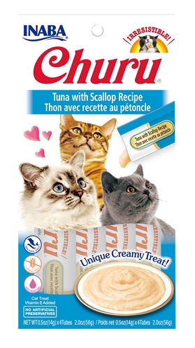 Inaba churu tuna / scallop | 4x14g snack voor katten