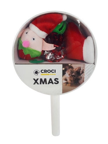 Croci xmas cat lolly met speelgoed