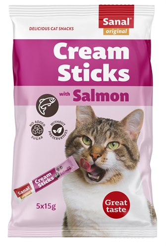 Sanal cream sticks kat zalm | 5x15 gr