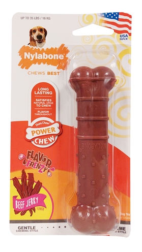 Nylabone textured dura chew beef jerkey voor harde bijters