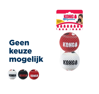Kong signature sport balls assorti | 2 stuks 8,5x8,5x8,5 cm