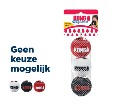 Kong signature sport balls assorti | 6,5 cm - 3 stuks