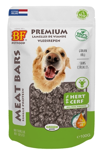 Bf petfood meat bars hert | 100 gr