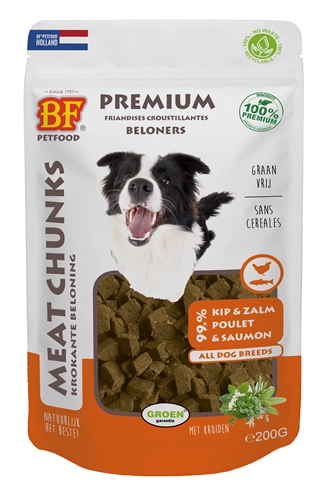 Bf petfood meat chunks kip en zalm | 200 gr