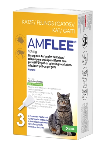 Krka amflee spot on kat | 50 mg 3 pip