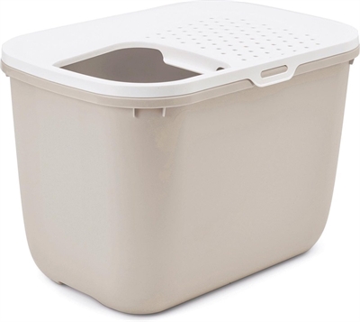 Savic kattenbak hop in wit/mokka | 58,5x39x39,5 cm