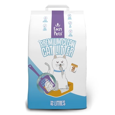 Easypets premium clean white bentoniet kattenbakvulling | 12 ltr