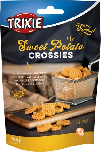 Trixie sweet potato crossies met gevogelte