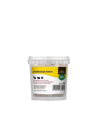 Utopia gedroogde kokos | 70 gr