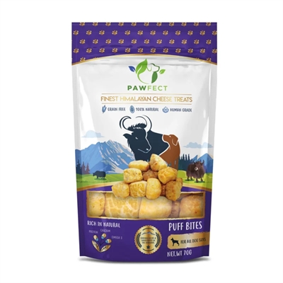 Pawfect chew yak kaas puff bites | 70 gr
