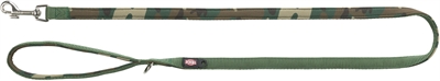 Trixie hondenriem mimetico premium met neopreen camouflage bosgroen