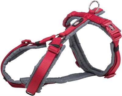 Trixie hondentuig premium trekking rood/grijs | s-m 44-53x2 cm