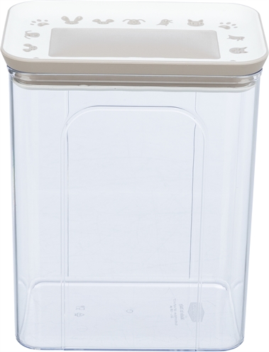 Trixie voorraadpot kunststof transparant/wit | 15x14x19 cm, 2,2 ltr